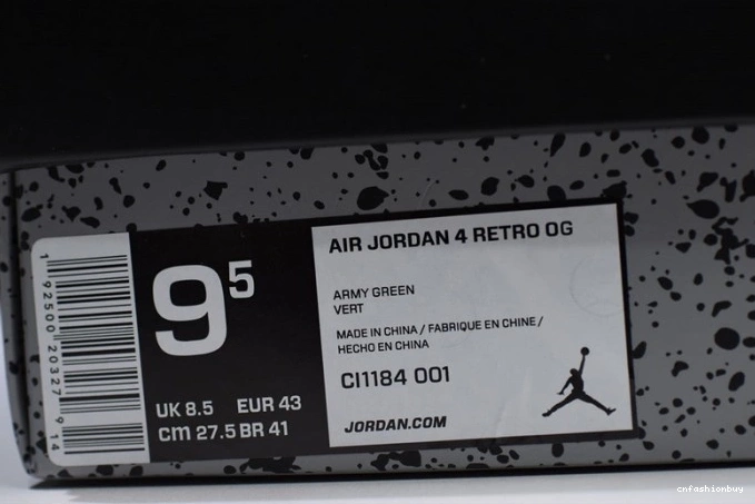 Retro CI1184-001 Black Air Laser Jordan 4 0814